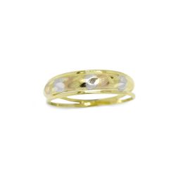 Anel Tricolor Facetado em Ouro 18 Kilates � 25269
